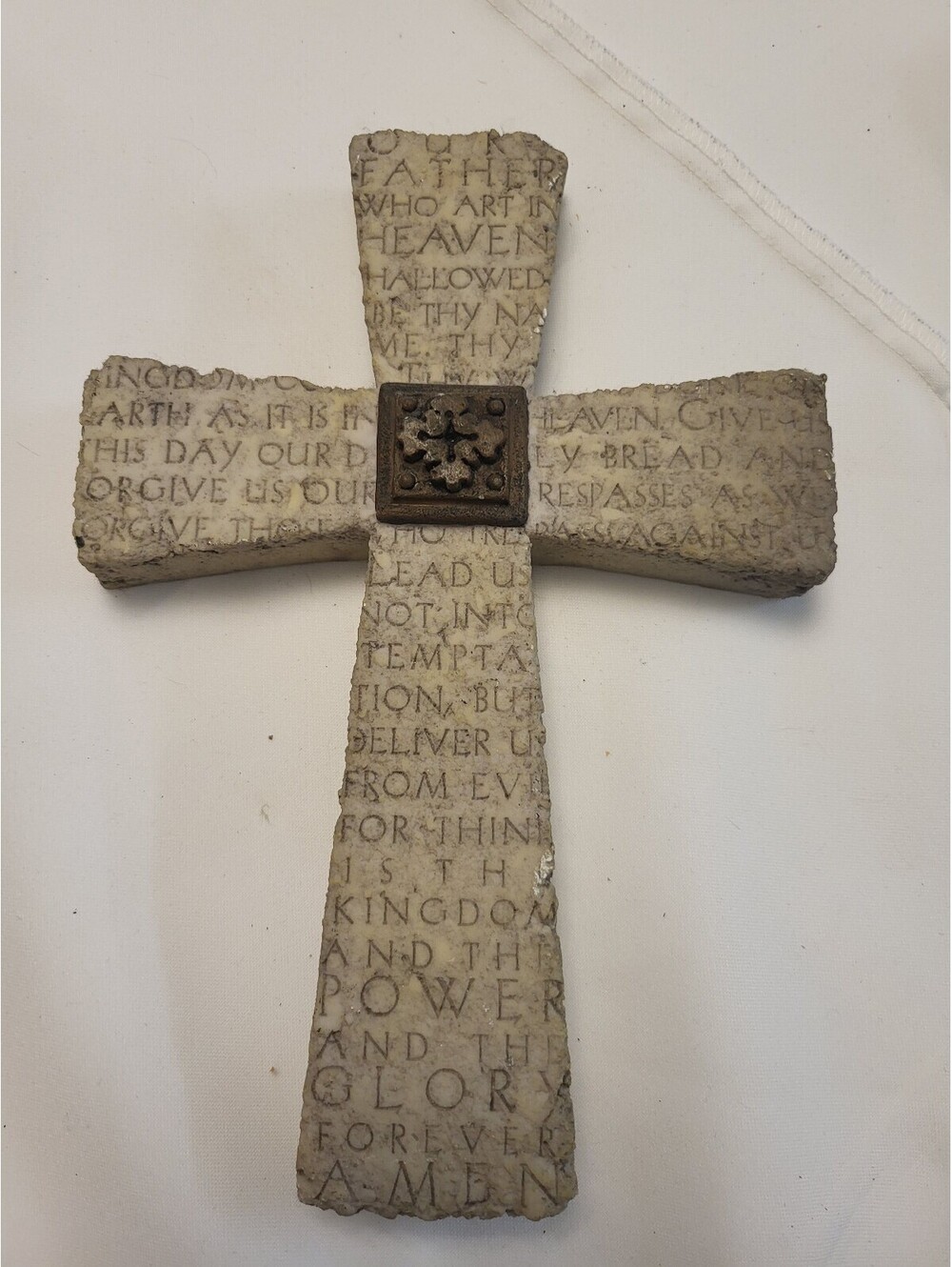 Spirtitual Harvest 9x7" The Lord's Prayer Cross Wall Decor